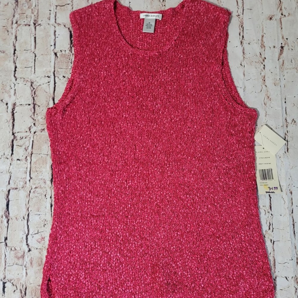 Laura Ashley, Iced Cherry Vest, Size M, NWT